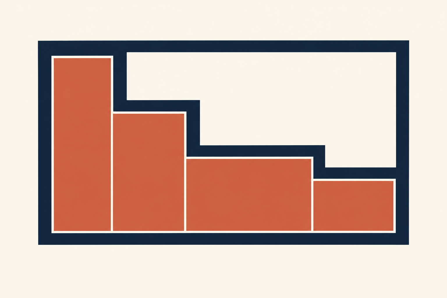 Geometric modules fitting the stepped edge of a fixed boundary